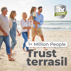 Terrasil application on leg demonstrates use for tinea corporis and related infections