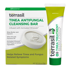 Terrasil Tinea Cream tube ready for targeted antifungal relief and soothing application
