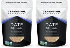 Front view of Terrasoul Organic Date Sugar 1 lb (pack of 2)