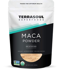 Terrasoul Gelatinized Maca Powder 16oz front label