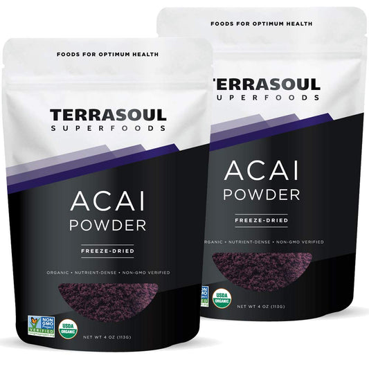 Terrasoul Organic Acai Berry Powder 4 oz x 2 front view