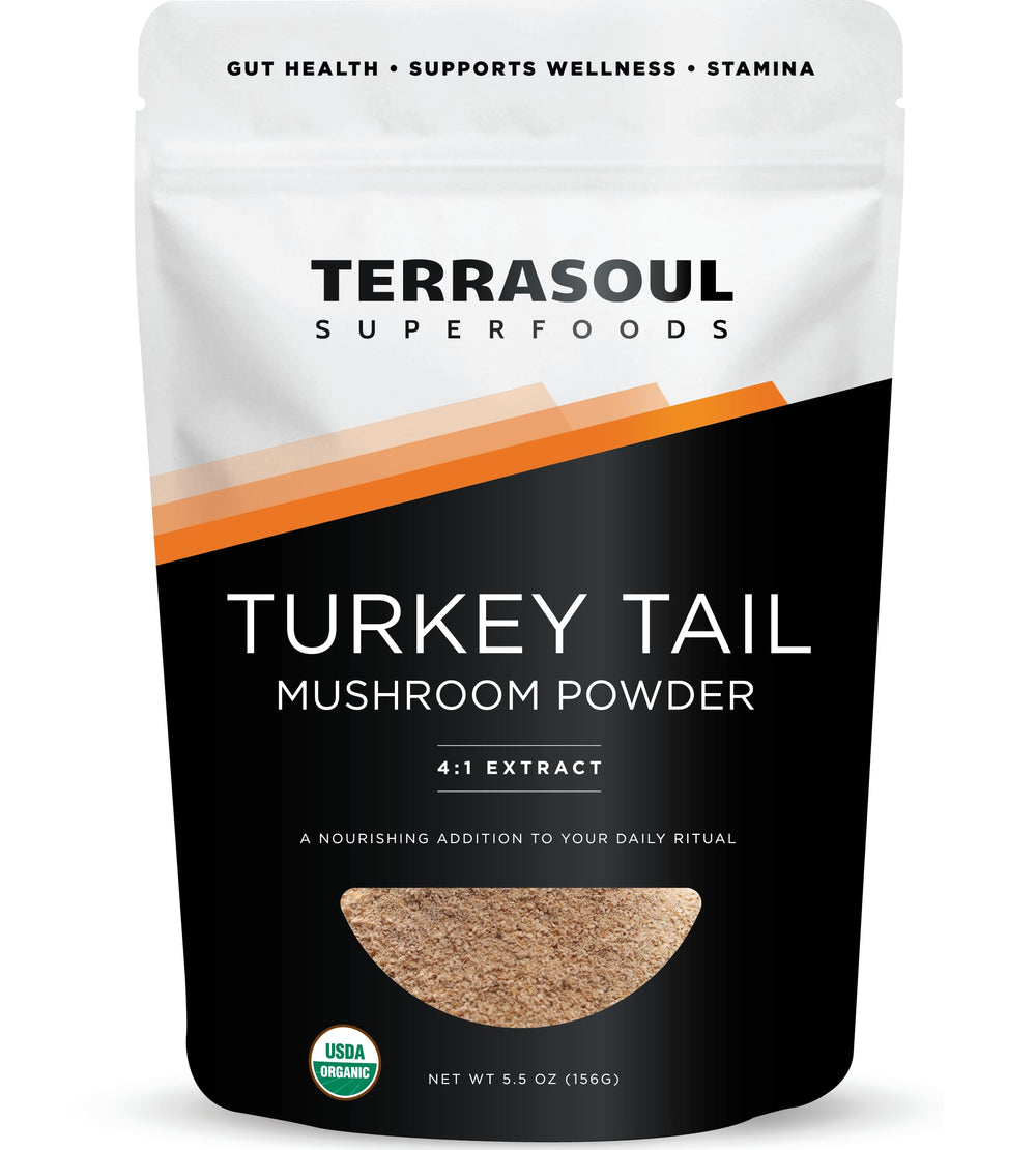 Terrasoul Organic Turkey Tail Extract 5.5oz - front view of bottle