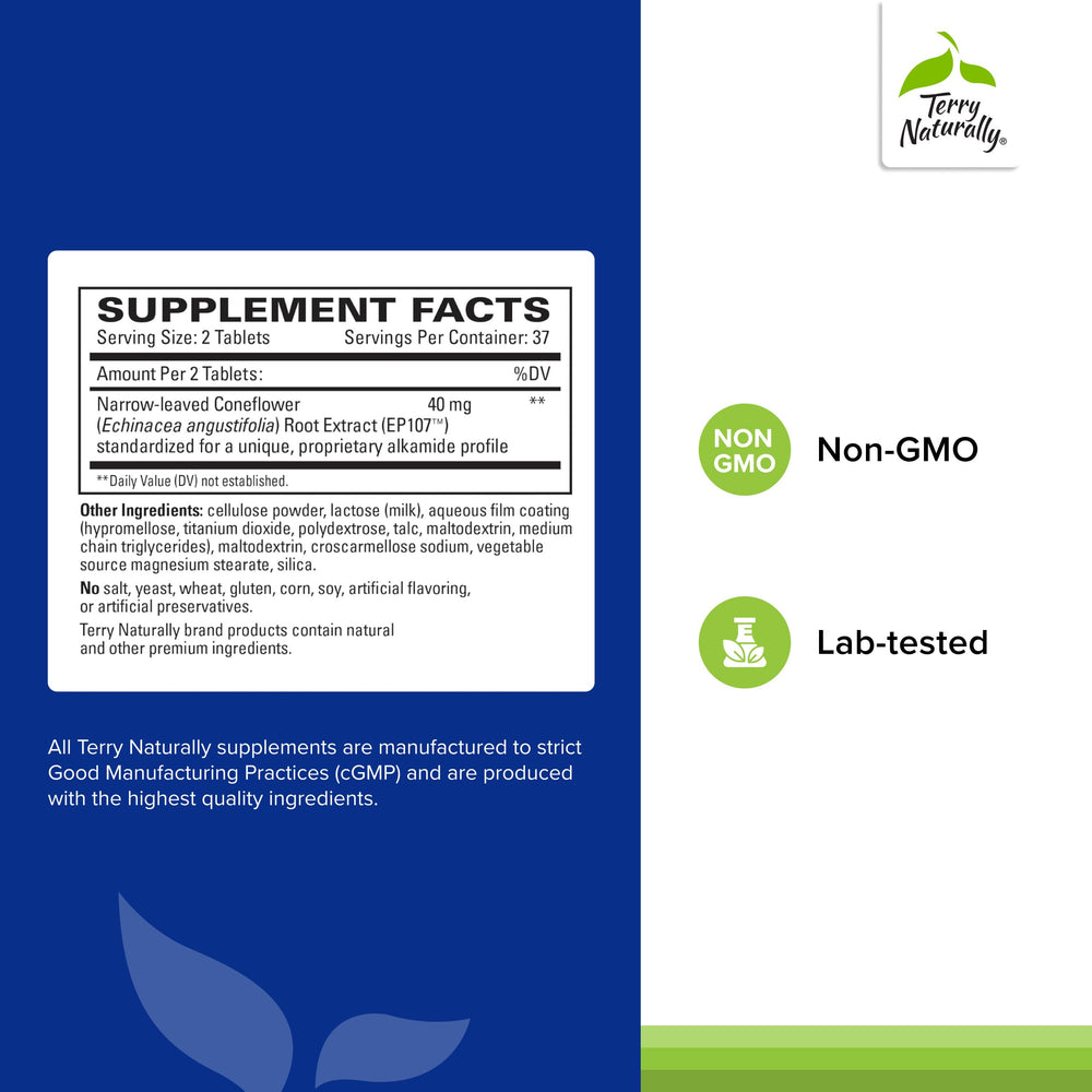 Terry Naturally AnxioCalm bottle back label with usage guidance