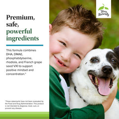 Calm Kids bottle showing ingredients and no artificial additives