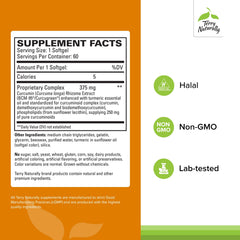 Terry Naturally CuraMed 375mg bottle back label