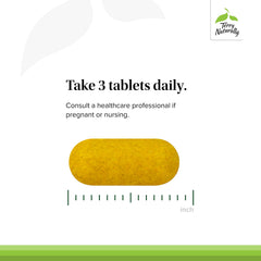 Serving size showing 3 tablets daily dosage
