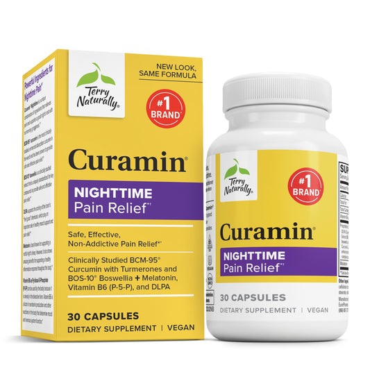 Terry Naturally Curamin Nighttime bottle – front view