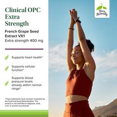 Terry Naturally grape seed extract bottle emphasizes cardio health and antioxidant protection.