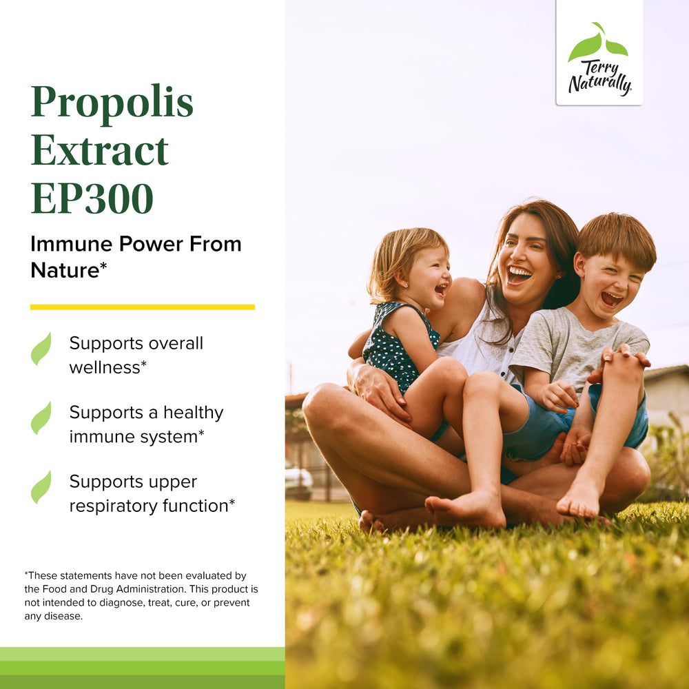 Front label of Terry Naturally Propolis EP300 bottle