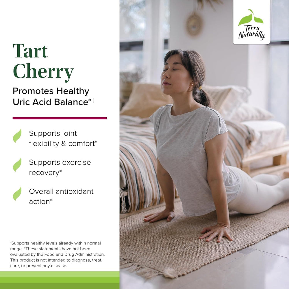Terry Naturally Tart Cherry bottle back label