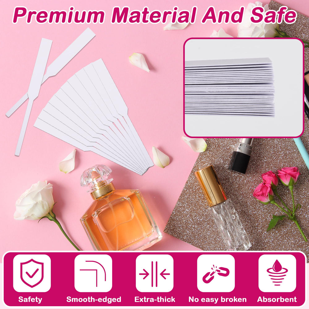Tester strips with wide and narrow ends design