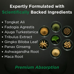 TESTPLUS+ 1450mg 8-in-1 bottle label close-up