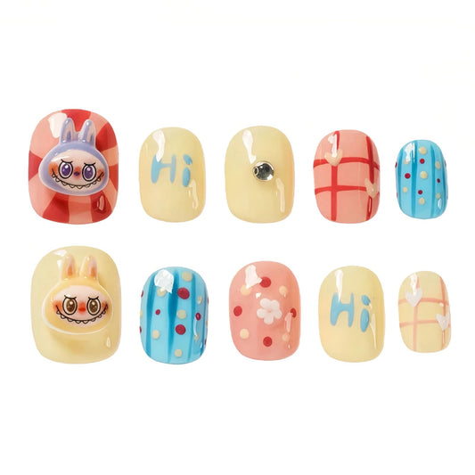 Tesytto Hi-design cartoon press-on nails for quick at-home manicure