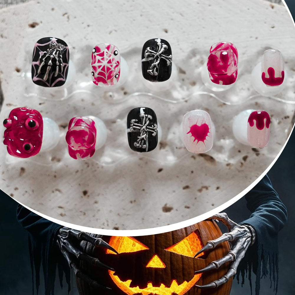 Tesytto Nightmare Before Christmas nails offer bold Gothic style for events and photos.
