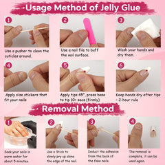 Tesytto durable acrylic nails withstand daily typing and active days