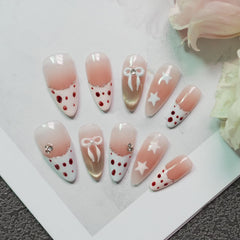 Tesytto Leopard print nails with hand-painted pattern for bold flair.