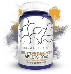 Front view of Tetrahydromagnolol 20mg Quick-Dissolve Tablet (60 count).