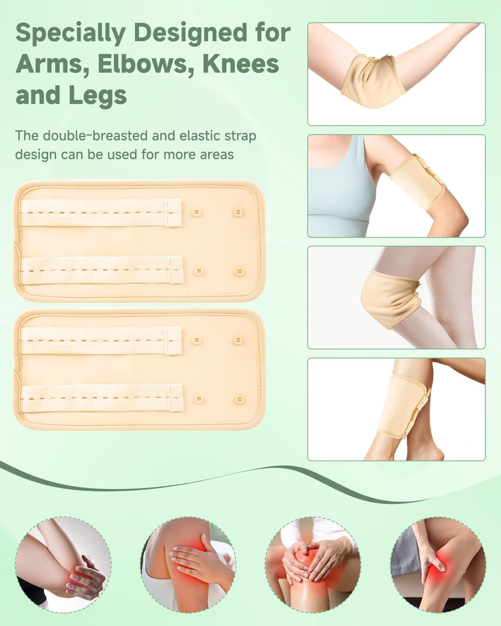 Castor oil pack wrap for knee, arm and leg