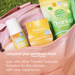 Thanks! Naturals vegan skincare product lineup backdrop