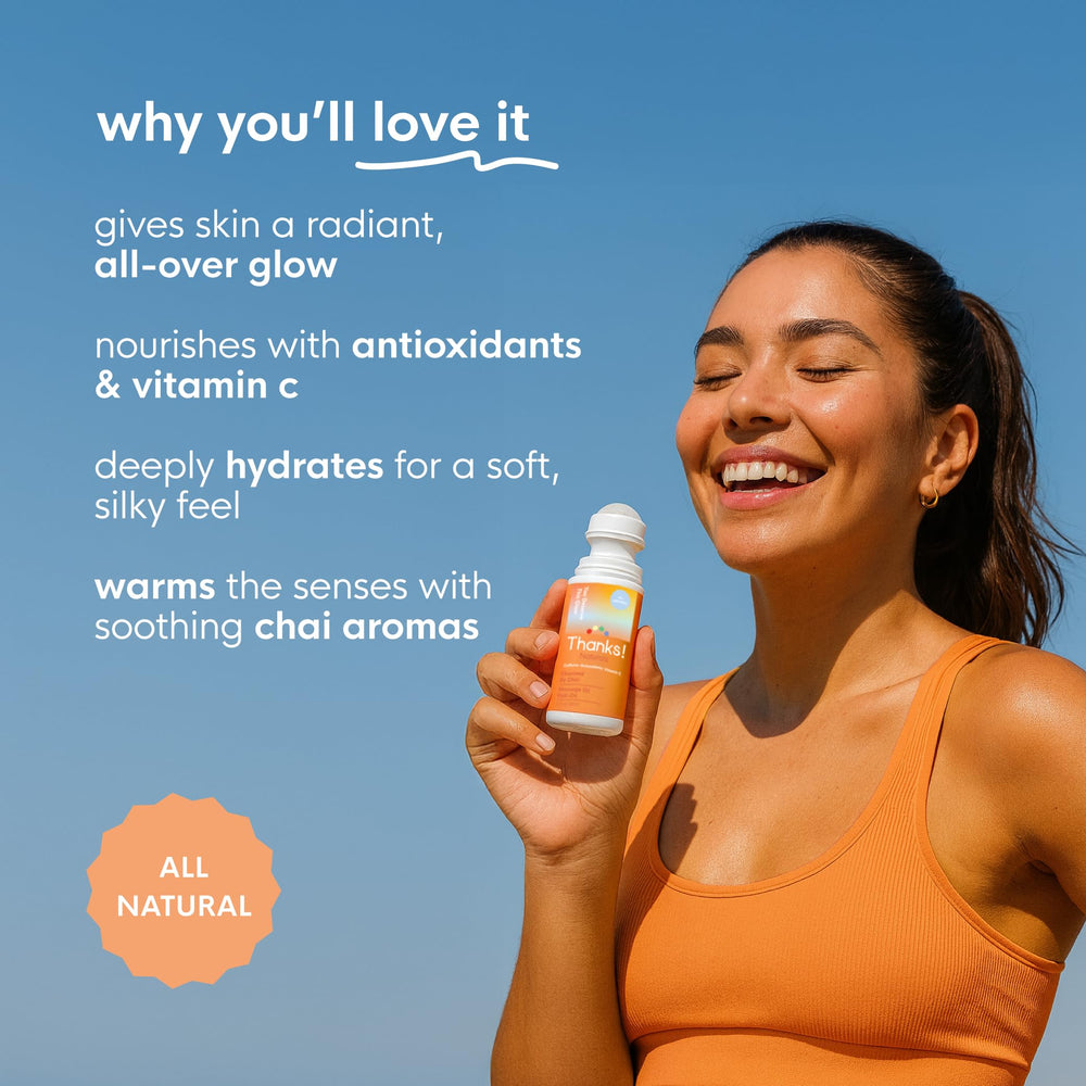 Charmed by Chai massage oil label with vegan and cold-pressed notes