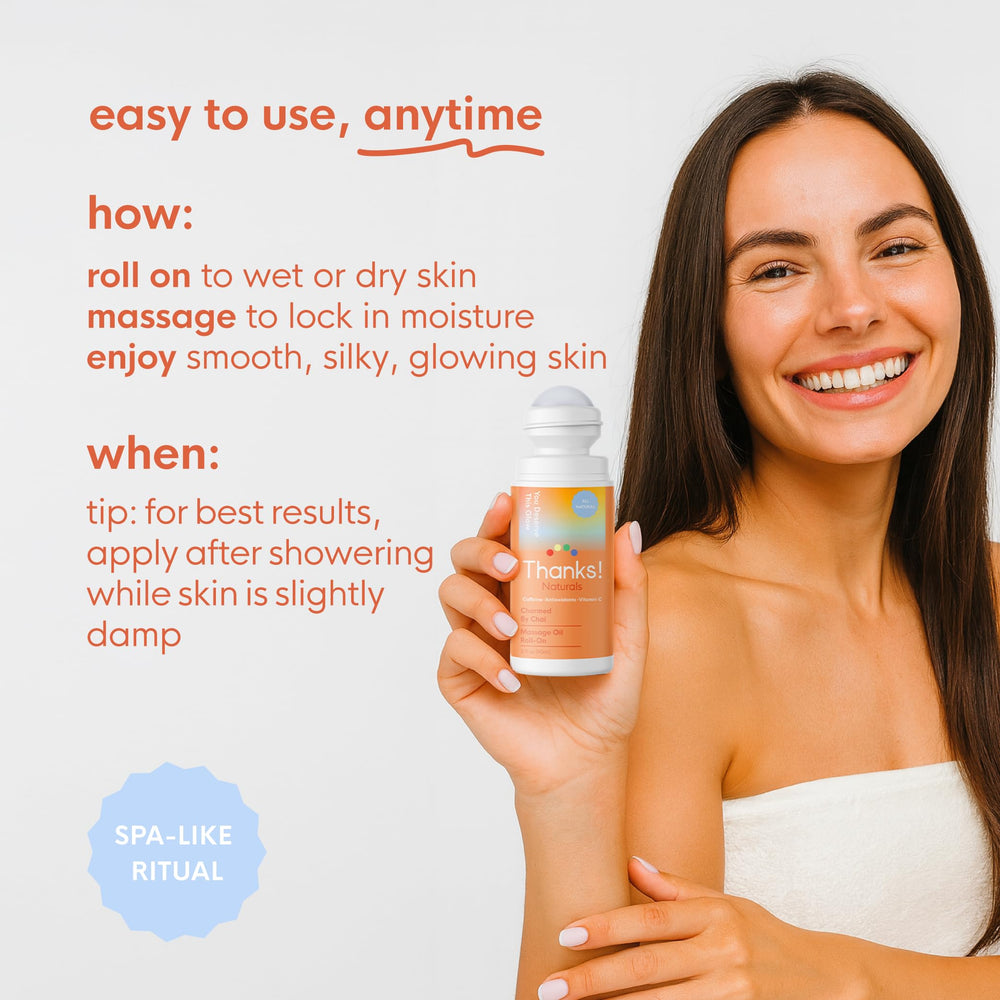Travel-friendly 3 oz bottle shown for on-the-go self-care