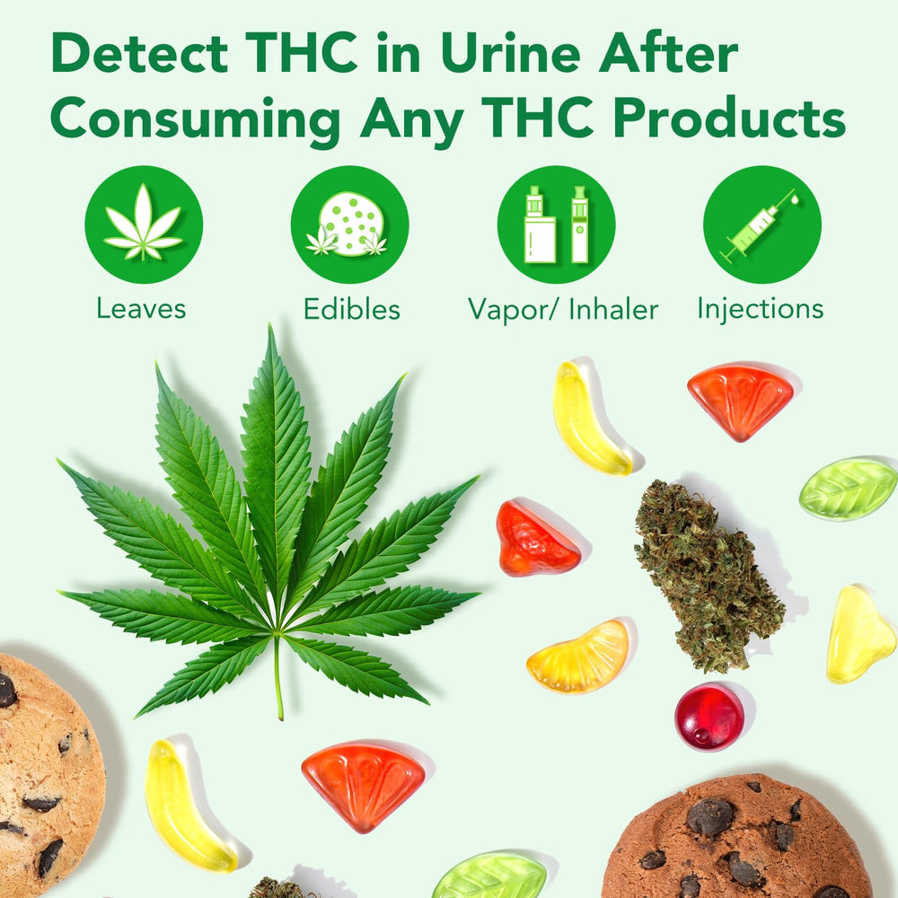 THC test strip with wide read area for clearer results