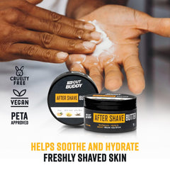 Shea butter texture in The Cut Buddy cream for dry skin relief.