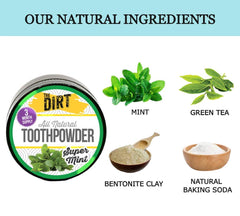 Natural mint flavor and essential oils in The Dirt powder
