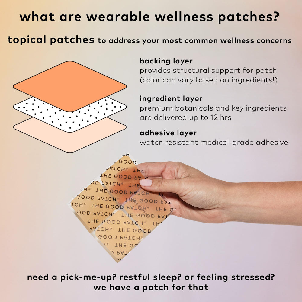 Relax patches packaging with product details