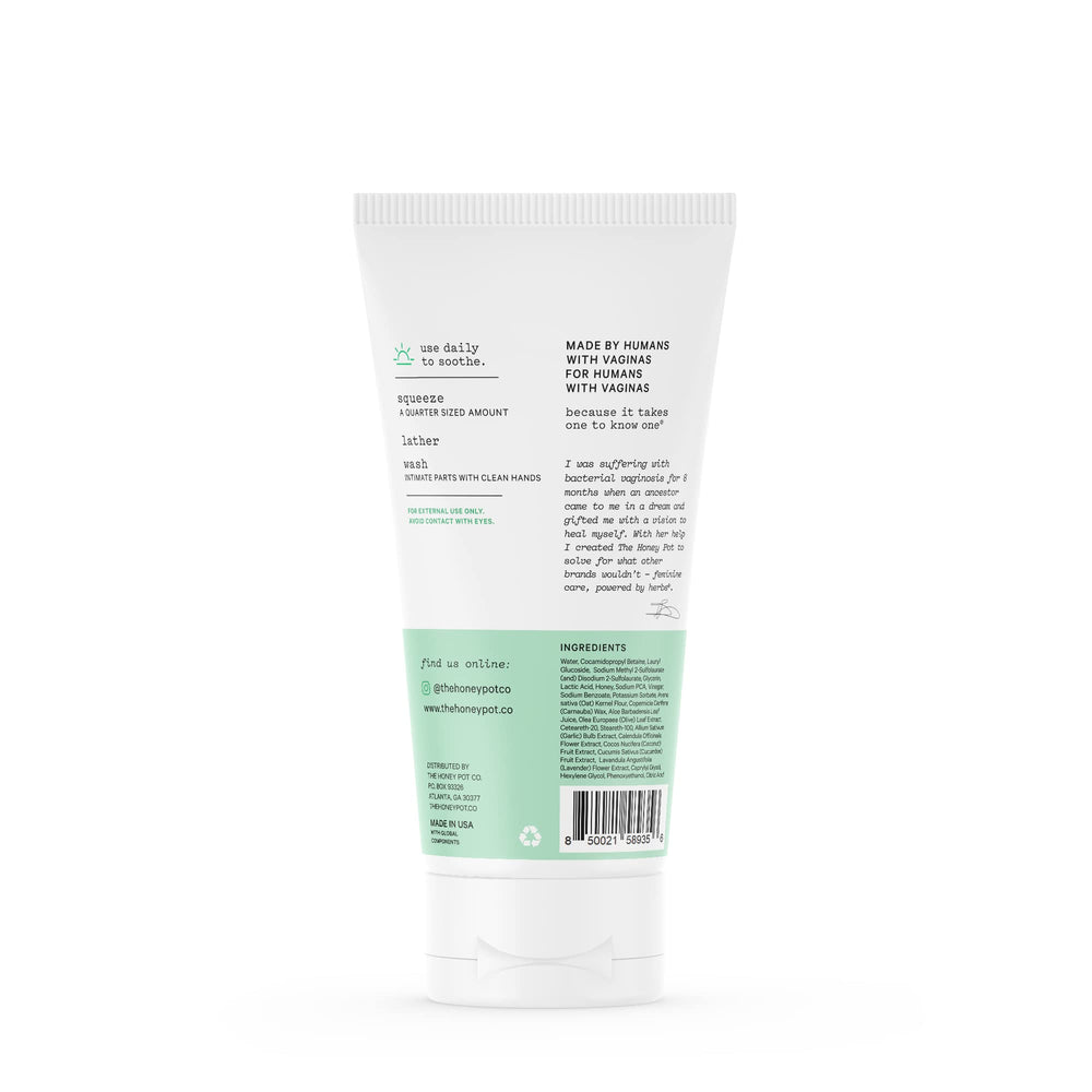 The Honey Pot daily-use vulvar care packaging displayed for easy routine