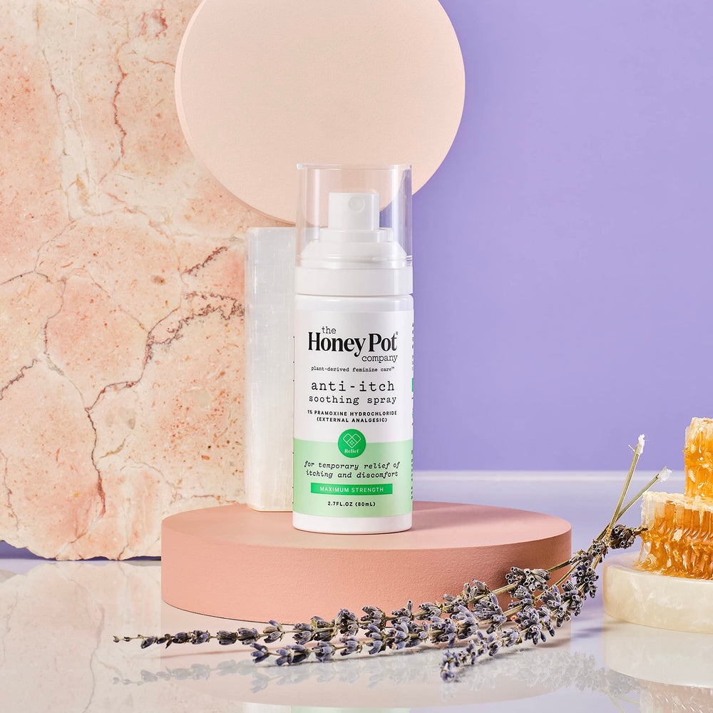 The Honey Pot cucumber lavender witch hazel formula soothing the area and balancing pH