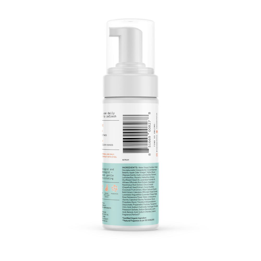 The Honey Pot Prebiotic Wash texture closeup hints creamy non-irritating cleanse