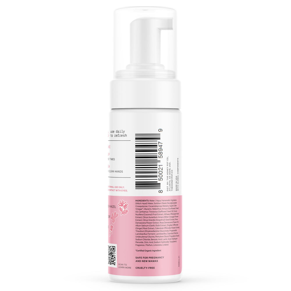 The Honey Pot Witch Hazel Wash and its wipes pairing suggests ongoing pH support.