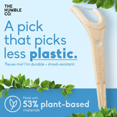 Dual-ended design: floss and pick for maximum interdental reach
