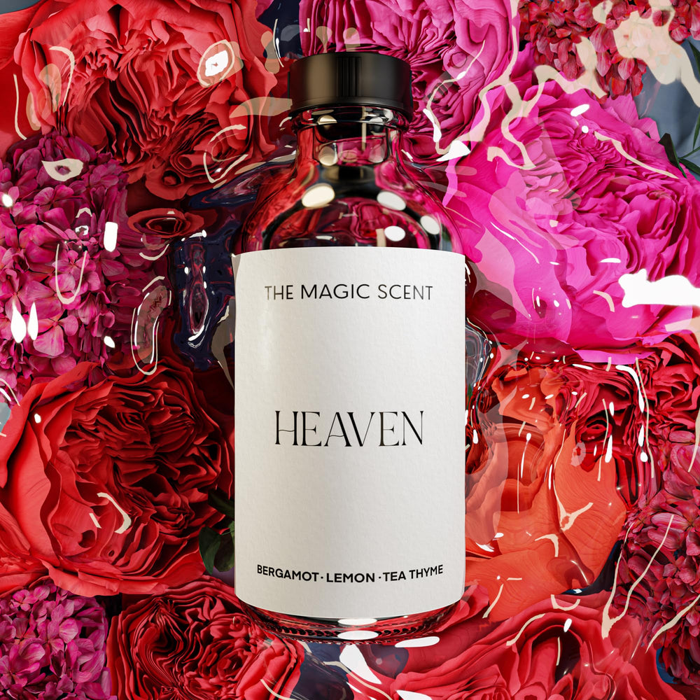 Lifestyle image showing hotel-inspired scent ambiance with Heaven oil