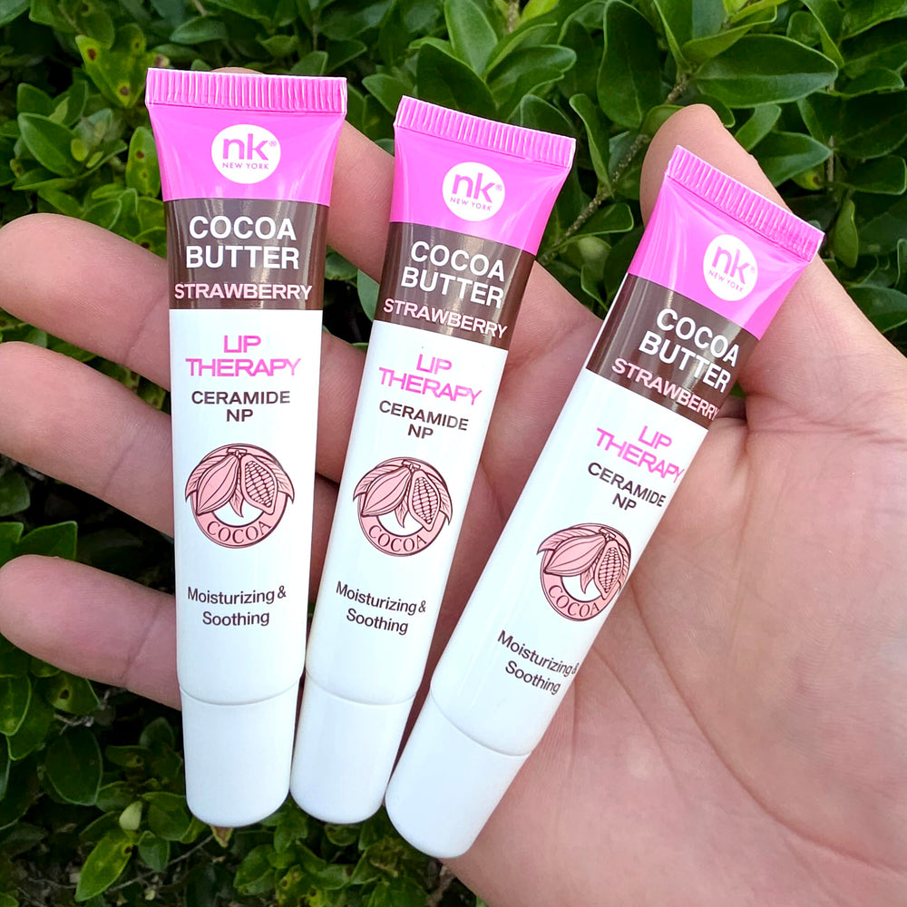 The Make-Up Artist Project Cocoa Butter Strawberry Lip Therapy jar provides rich moisture for dry lips.