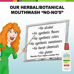 Gums health focus with Natural Dentist mouthwash