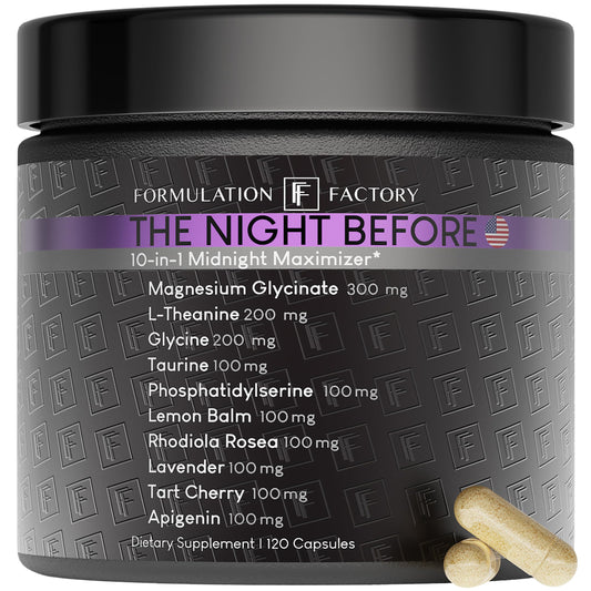 The Night Before 10-in-1 Midnight Maximizer bottle front label