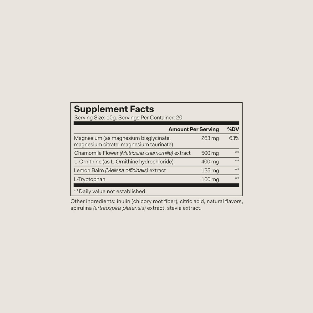 Close-up of The Nue Co Magnesium Gut Barrier+ product label