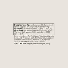 The Nue Co Vitamin D Spray packaging close-up