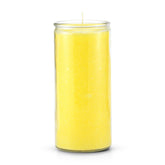 The Original Candle Company 14 Day Plain Yellow Candle side view for focused creativity sessions.