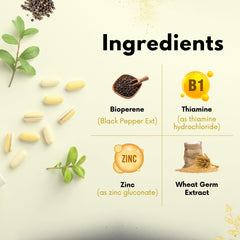 Bottle showing 60 vegetable capsules and product label