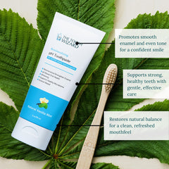 Gentle whitening with natural hydrated silica and calcium carbonate