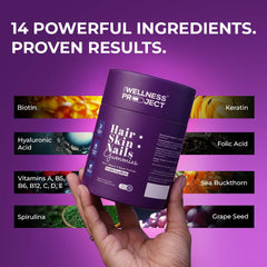 Front label highlighting 10,000 mcg Biotin