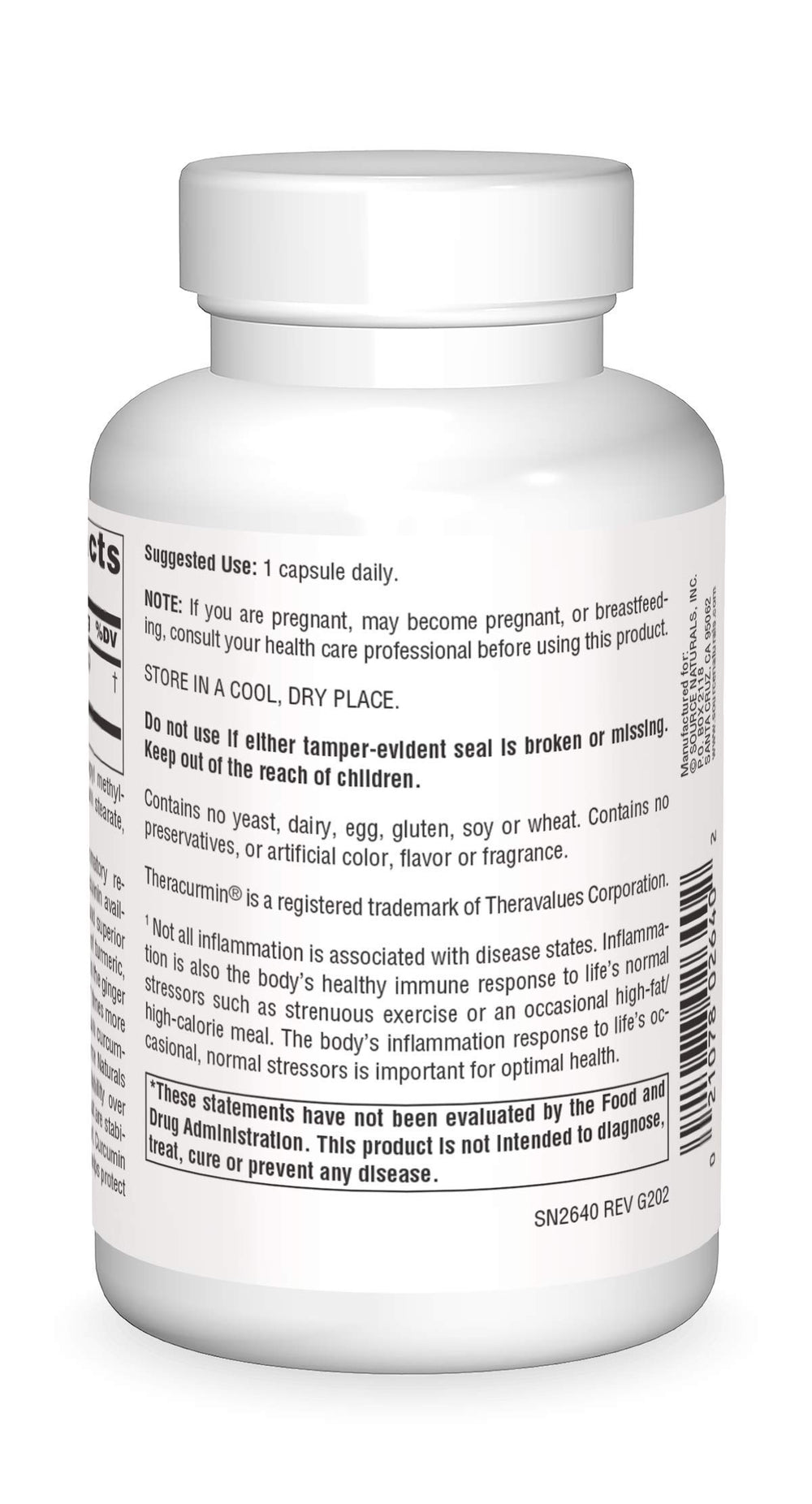 Close-up of Theracurmin 300 mg capsule