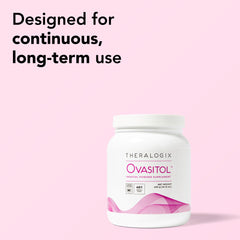 Side view of Theralogix Ovasitol 90-day supply packaging.