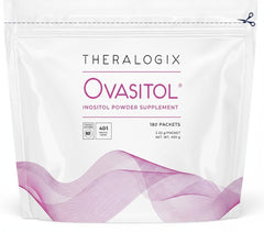 Hero image: Theralogix Ovasitol Inositol Powder Packets (180 packets for a 90-day supply)