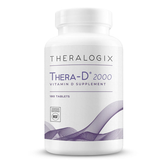 Theralogix Thera-D 2000 Vitamin D3 bottle with 180 tablets