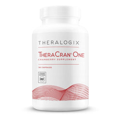 Theralogix TheraCran One Cranberry Capsules bottle pour for daily urinary health support.