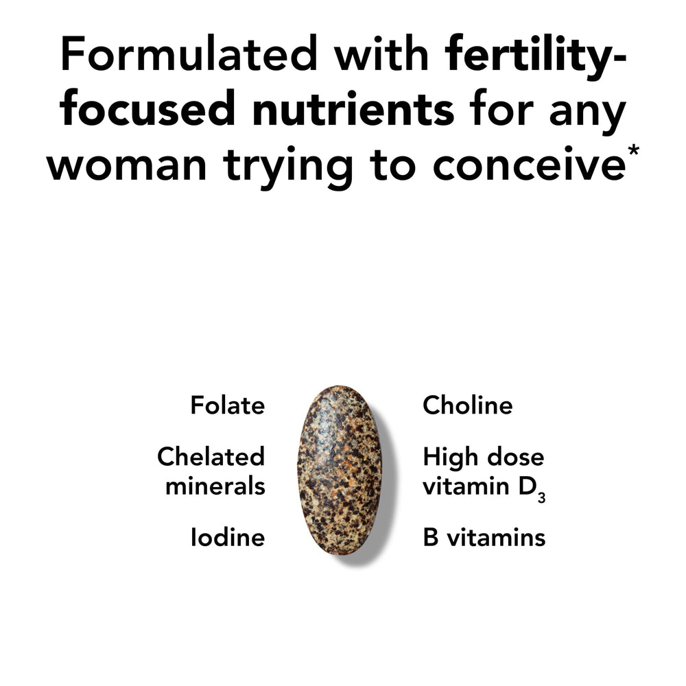 Theralogix TheraNatal Core nutrition facts panel emphasizing essential nutrients